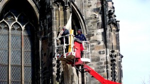 Sicherungsarbeiten an der Moritzkirche