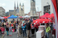 Maikundgebung 2015 auf dem Marktplatz Halle. Foto: DGB